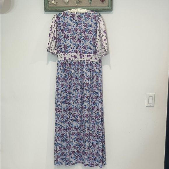 ASOS Maternity Floral Maxi Dress - Blue and Purple size USA 8 medium - Picture 5 of 10